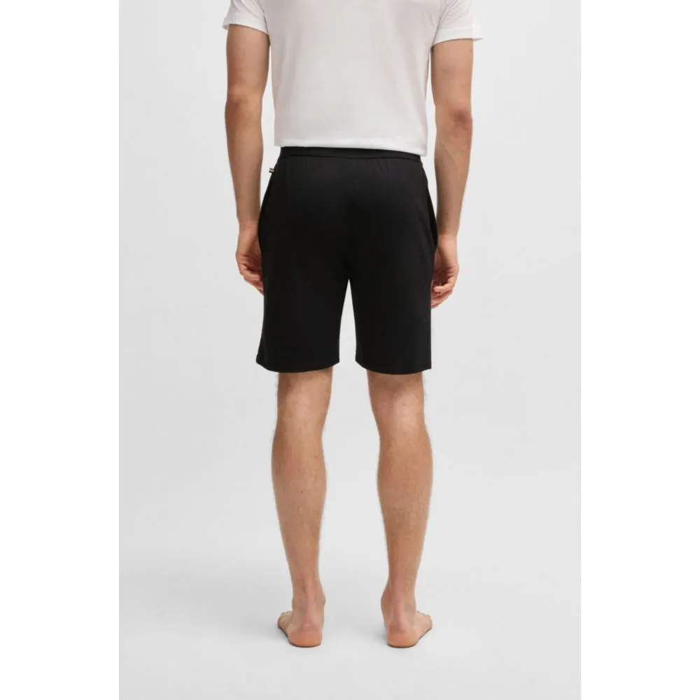 Cotton-terry shorts with stripe print