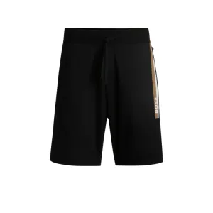 Cotton-terry shorts with stripe print