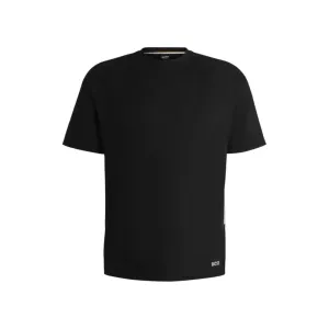 Cotton-terry T-shirt with contrast side panels