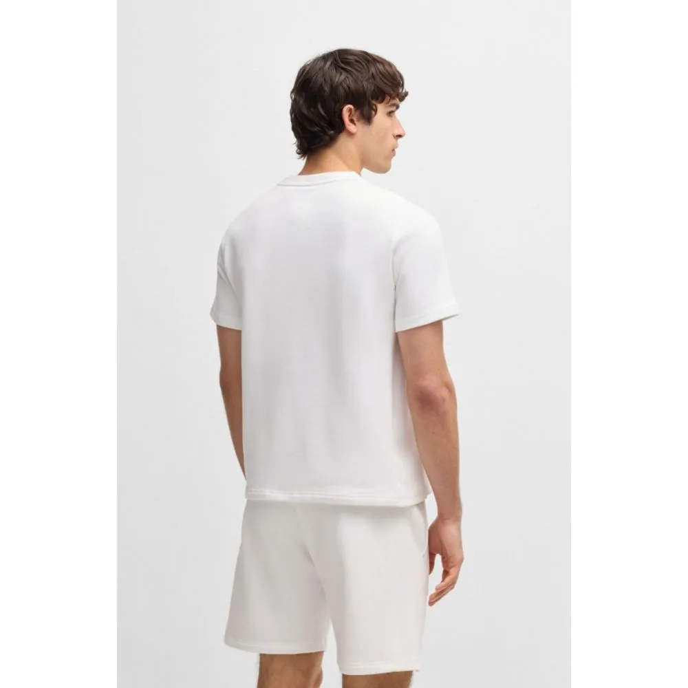 Cotton-terry T-shirt with embroidered logo