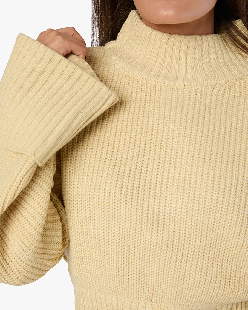 Cropped Turtle Neck Sweater