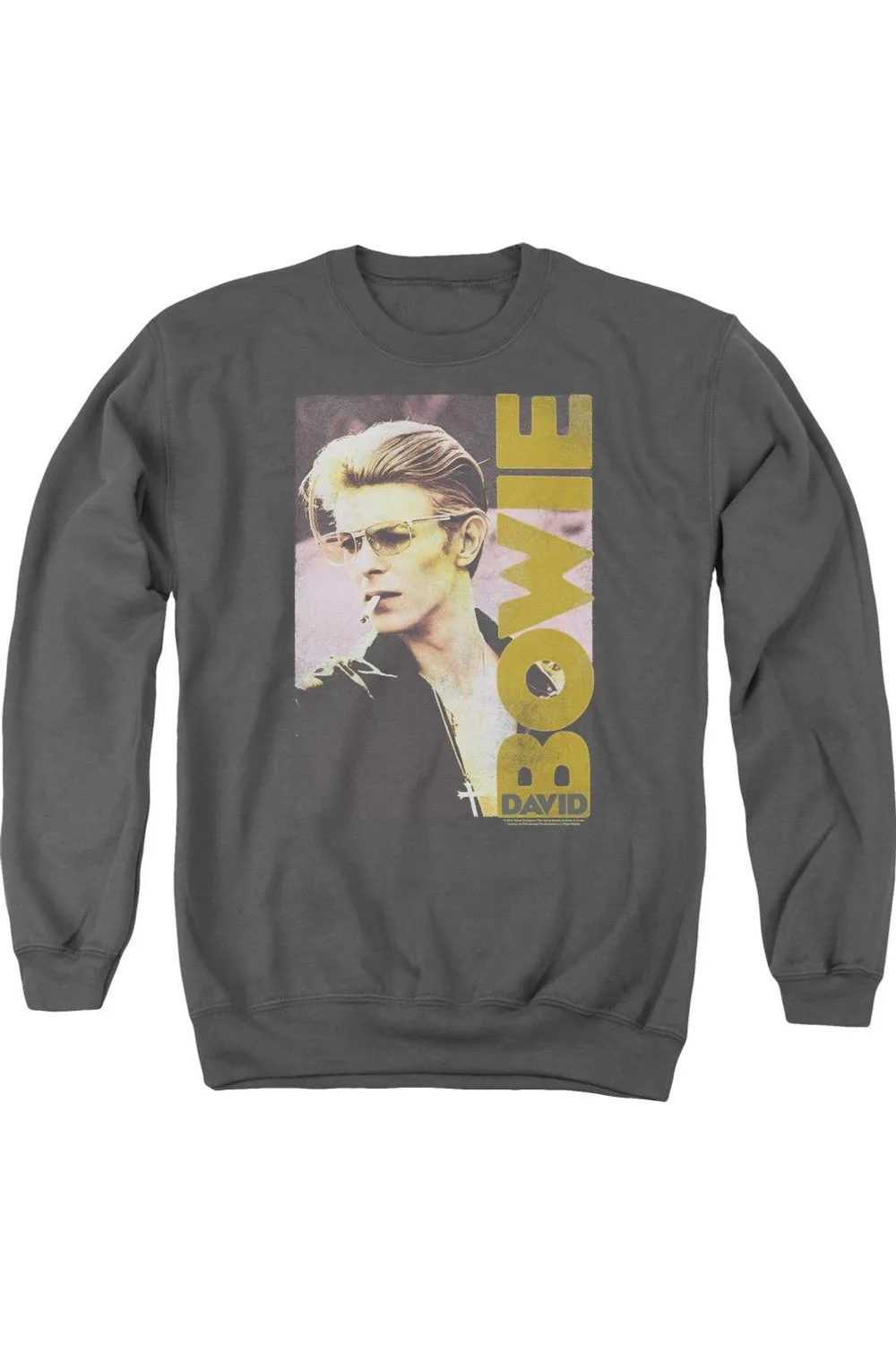 David Bowie Smokin Adult Crewneck Sweatshirt