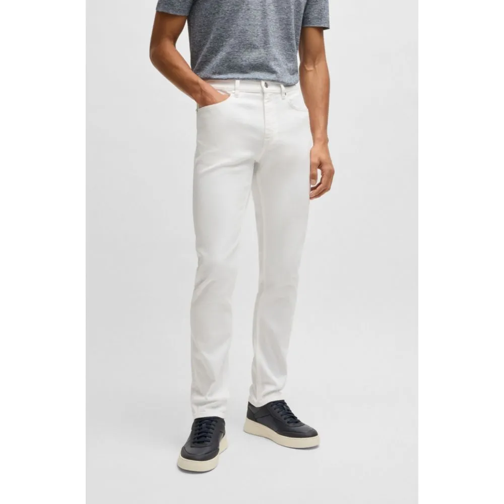 Delaware slim-fit jeans in white comfort-stretch denim