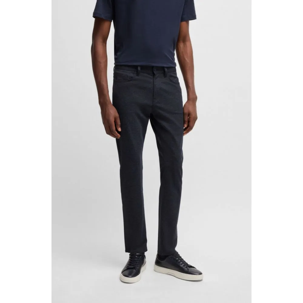 Delaware slim-fit trousers in two-tone stretch jersey