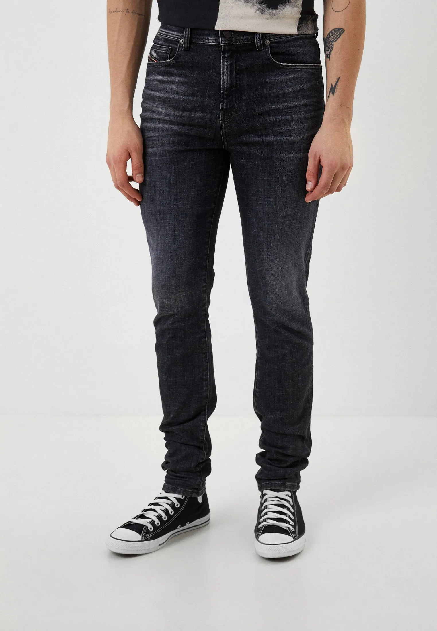 Diesel D-Amny Washed Black Skinny Fit Stretch Jeans Denim