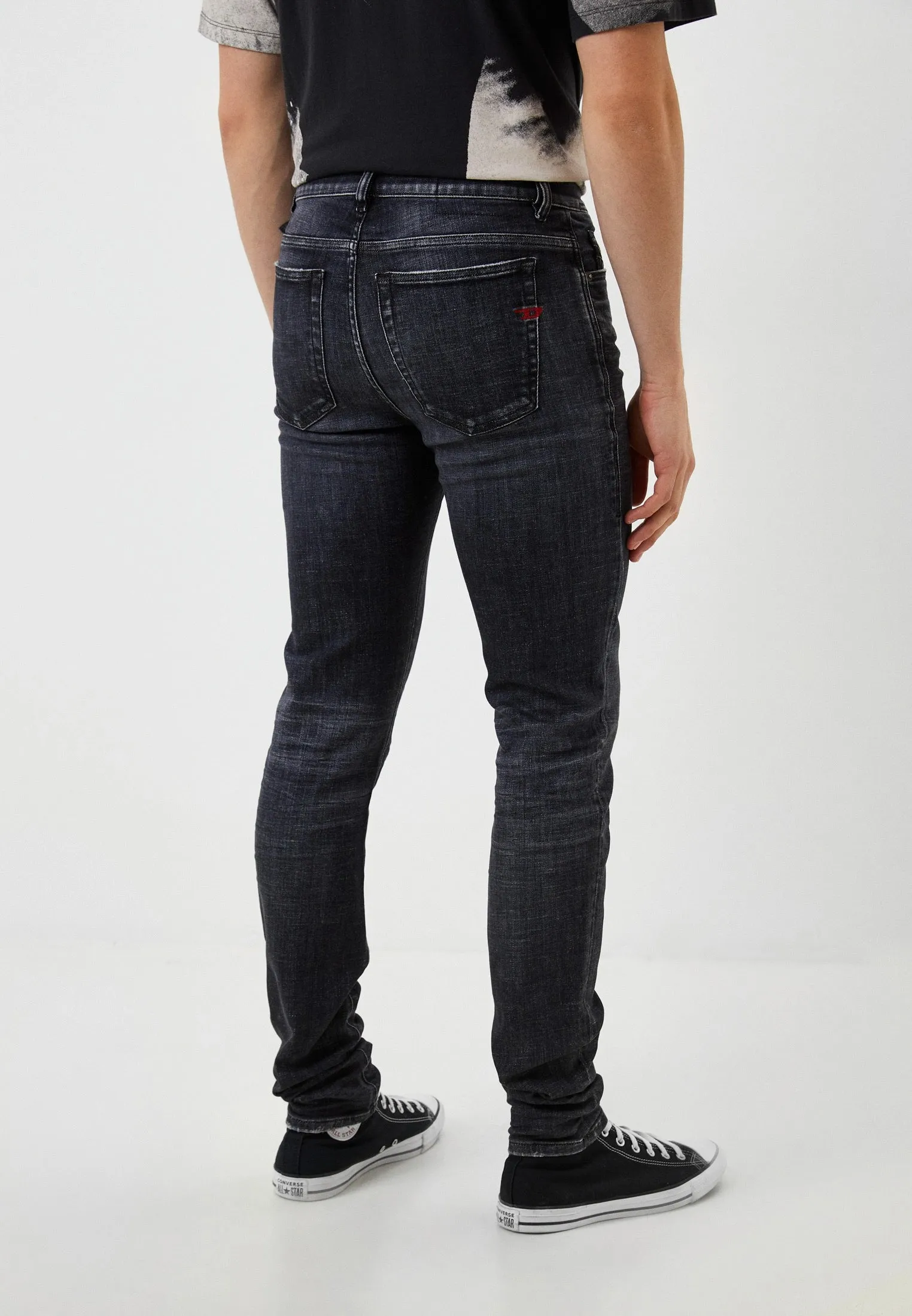 Diesel D-Amny Washed Black Skinny Fit Stretch Jeans Denim