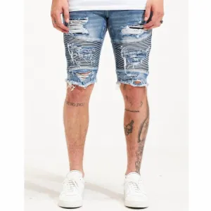 Distressed Ursus Shorts In Stonewash