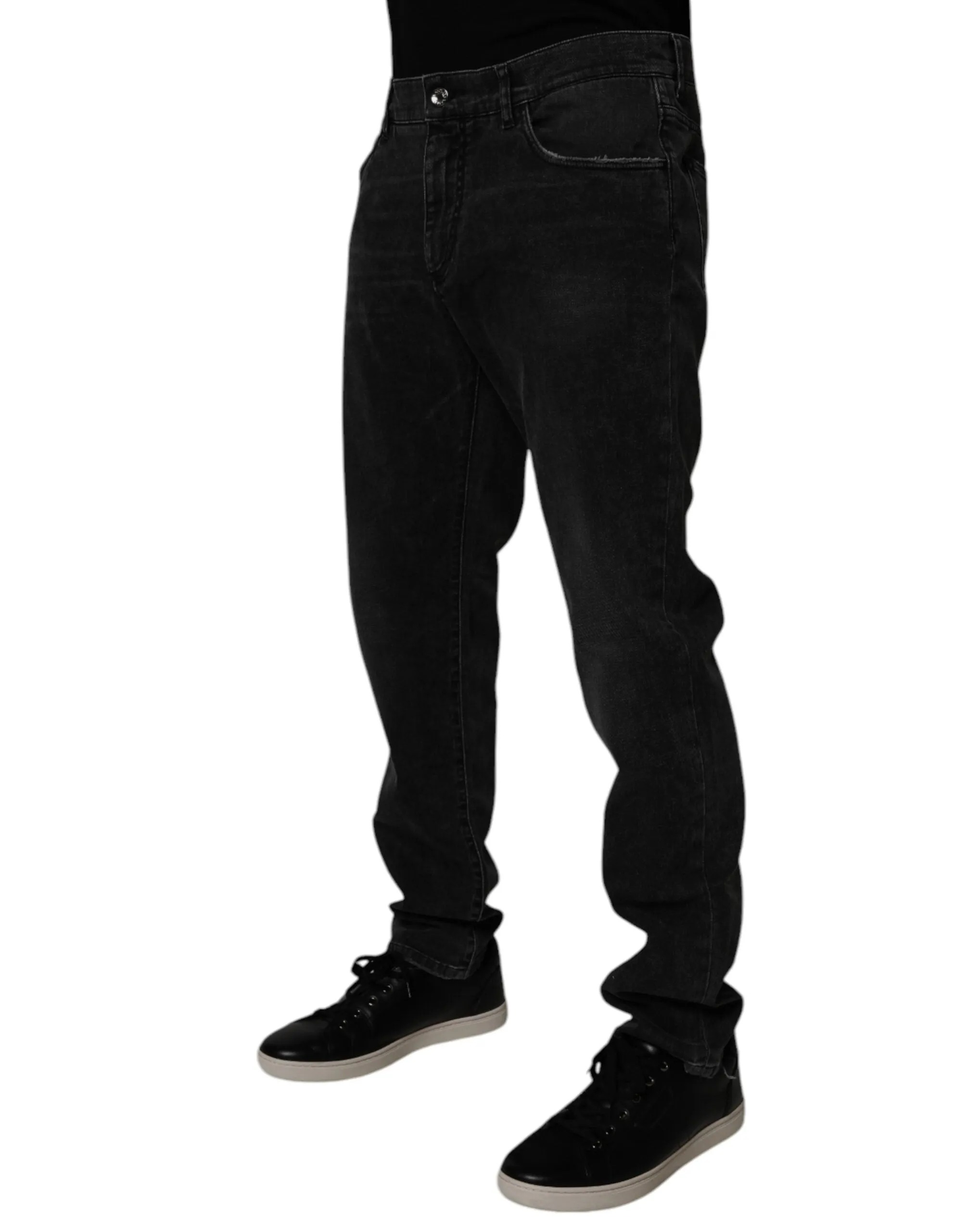 Dolce & Gabbana Leaf Cotton Classic Men Men's Jeans