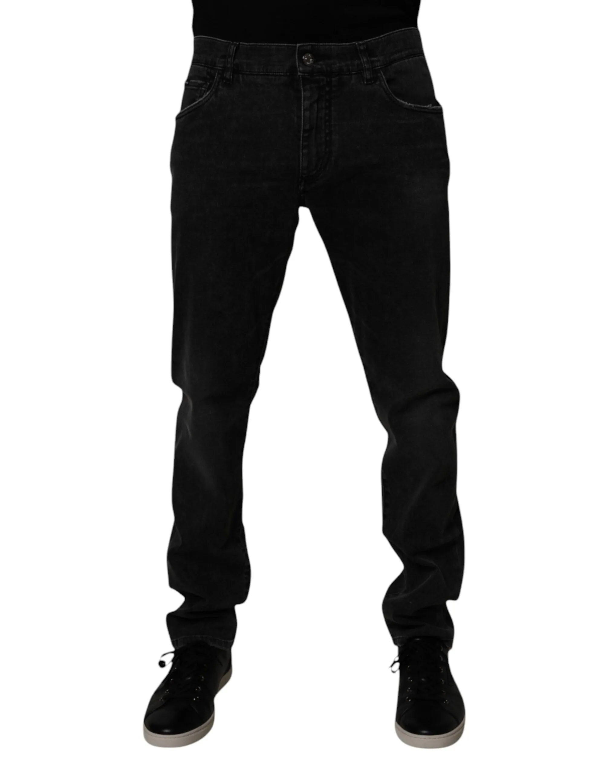 Dolce & Gabbana Leaf Cotton Classic Men Men's Jeans