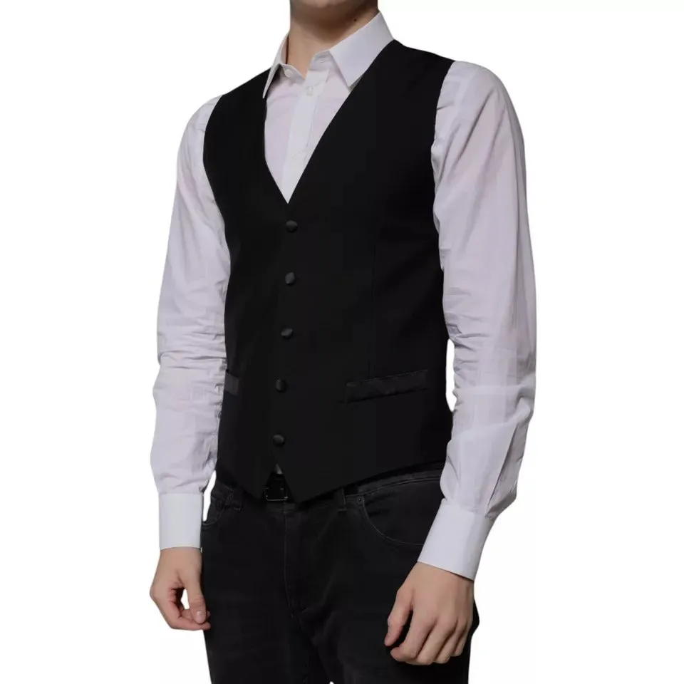 Dolce & Gabbana Wool Formal Dress Men Waistcoat Men's Vest