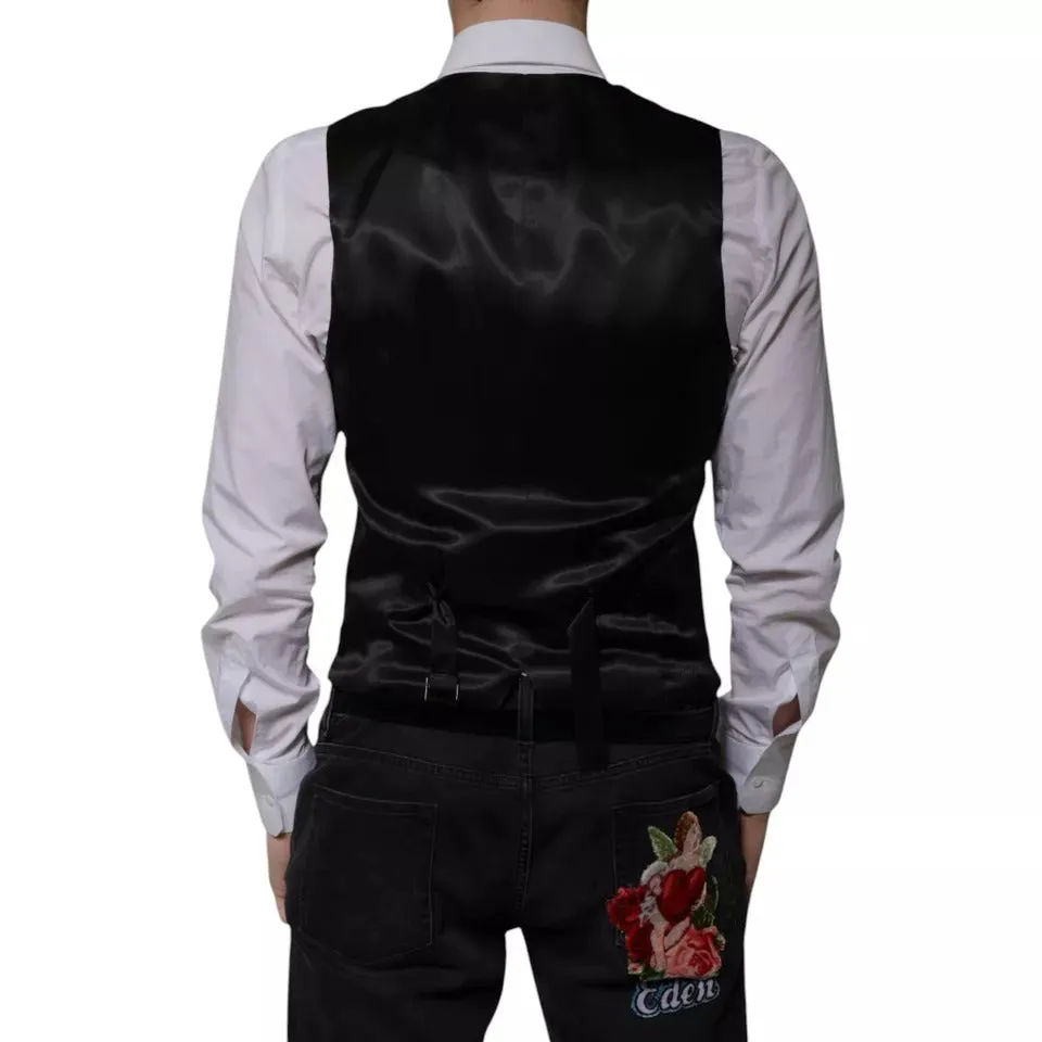 Dolce & Gabbana Wool Formal Dress Men Waistcoat Men's Vest
