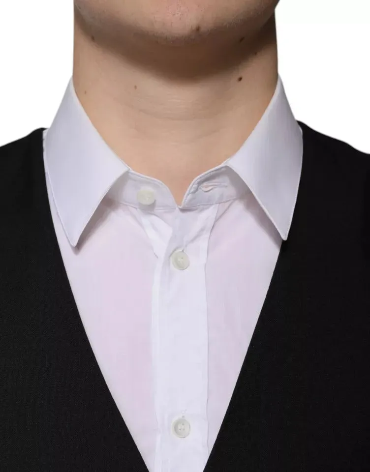 Dolce & Gabbana Wool Formal Dress Men Waistcoat Men's Vest
