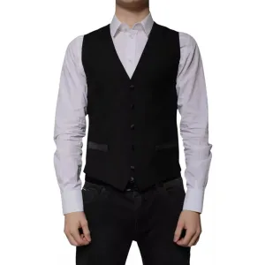 Dolce & Gabbana Wool Formal Dress Men Waistcoat Men's Vest