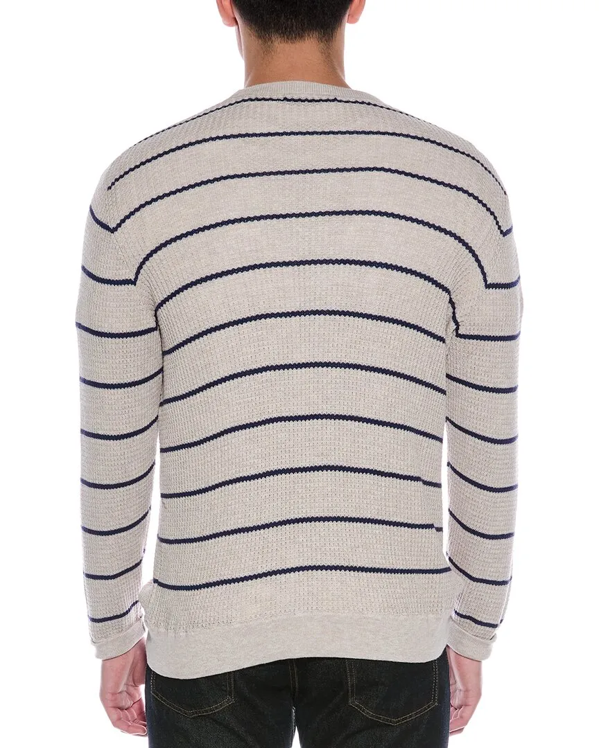 Douglas Anthony Textured Stripe Cashmere-Blend Crewneck Sweater