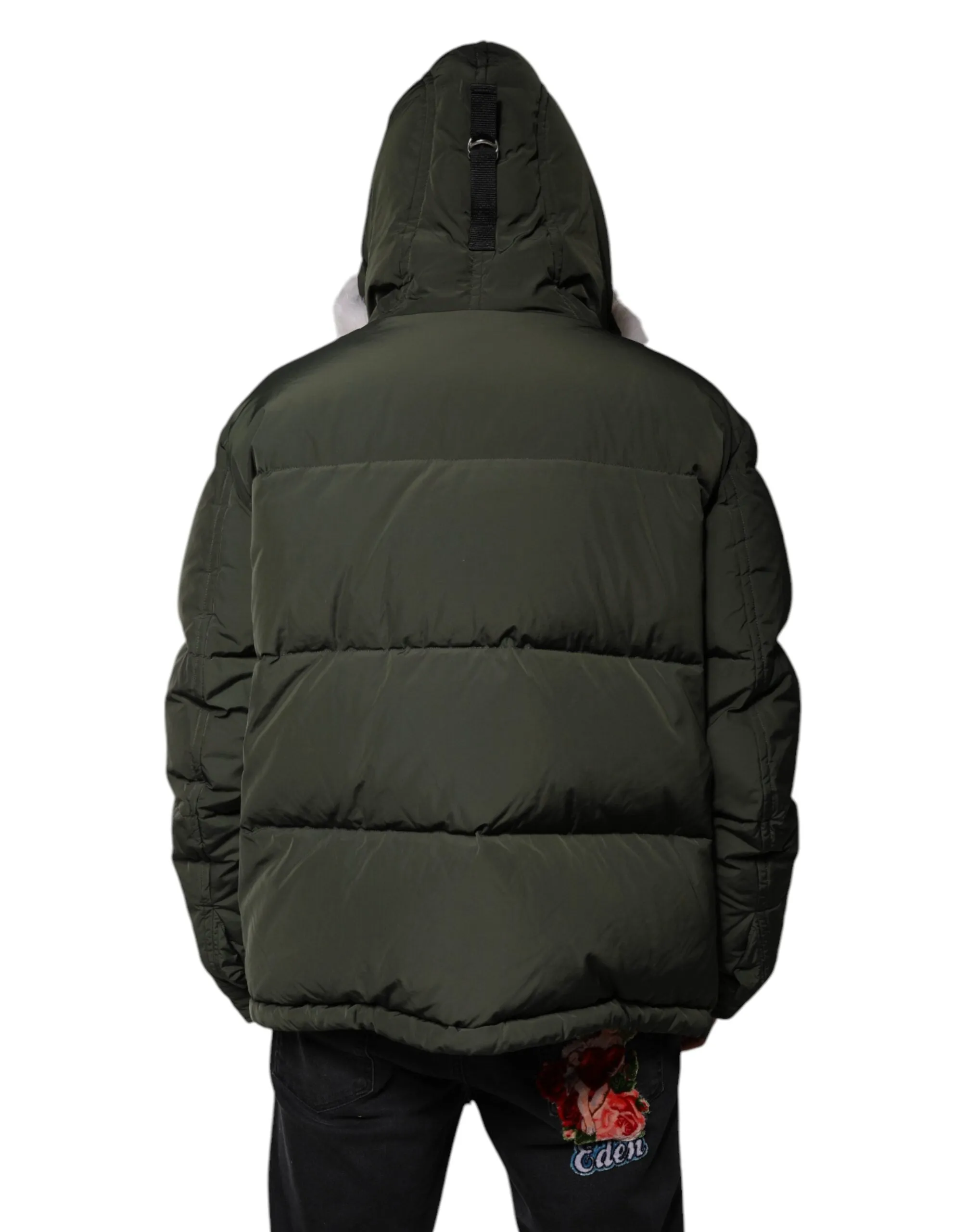 Dsquared² Hooded Long Sleeves Fur Shearling Men's Jacket