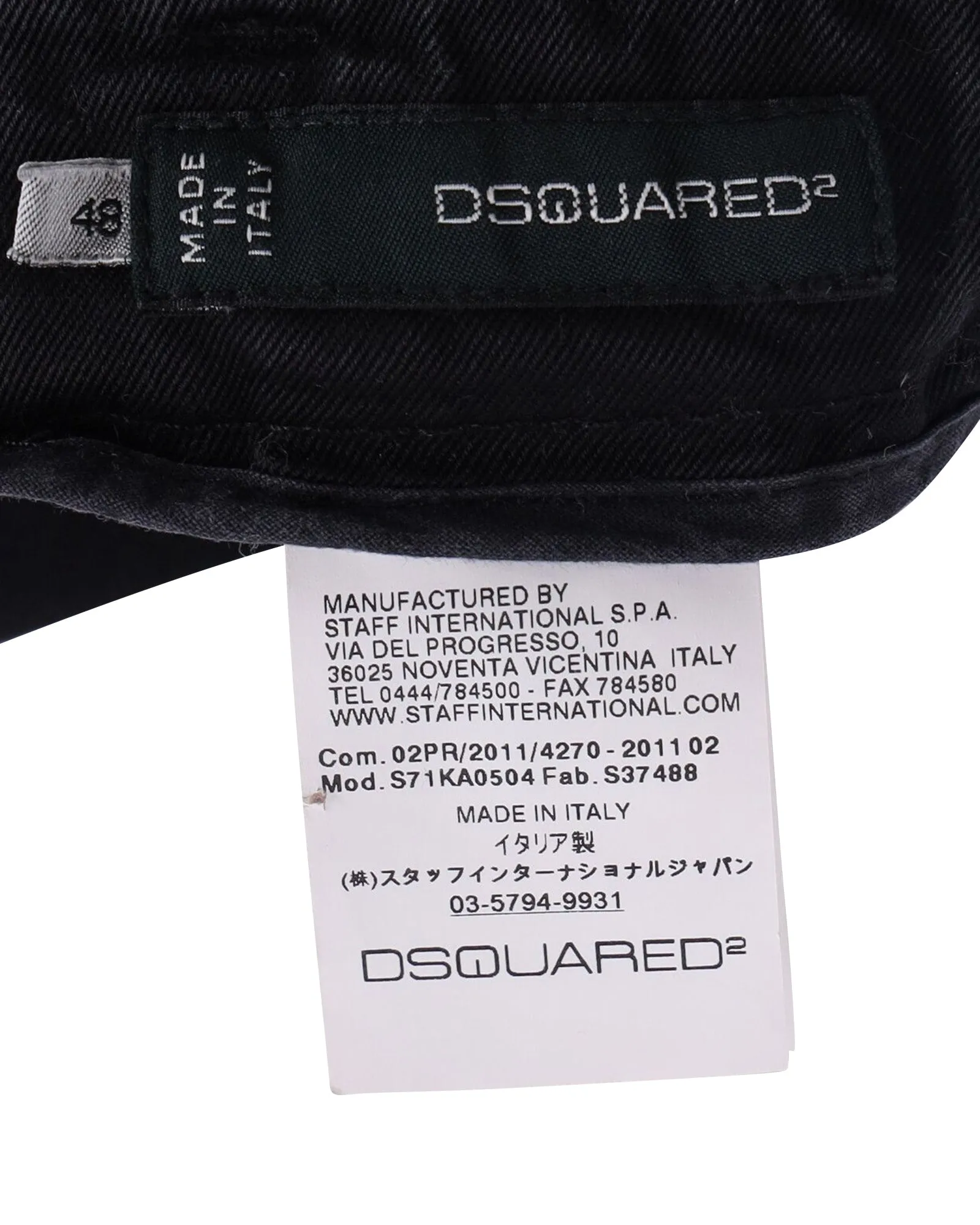 Dsquared2 Zipped Pocket Jeans in Black Cotton