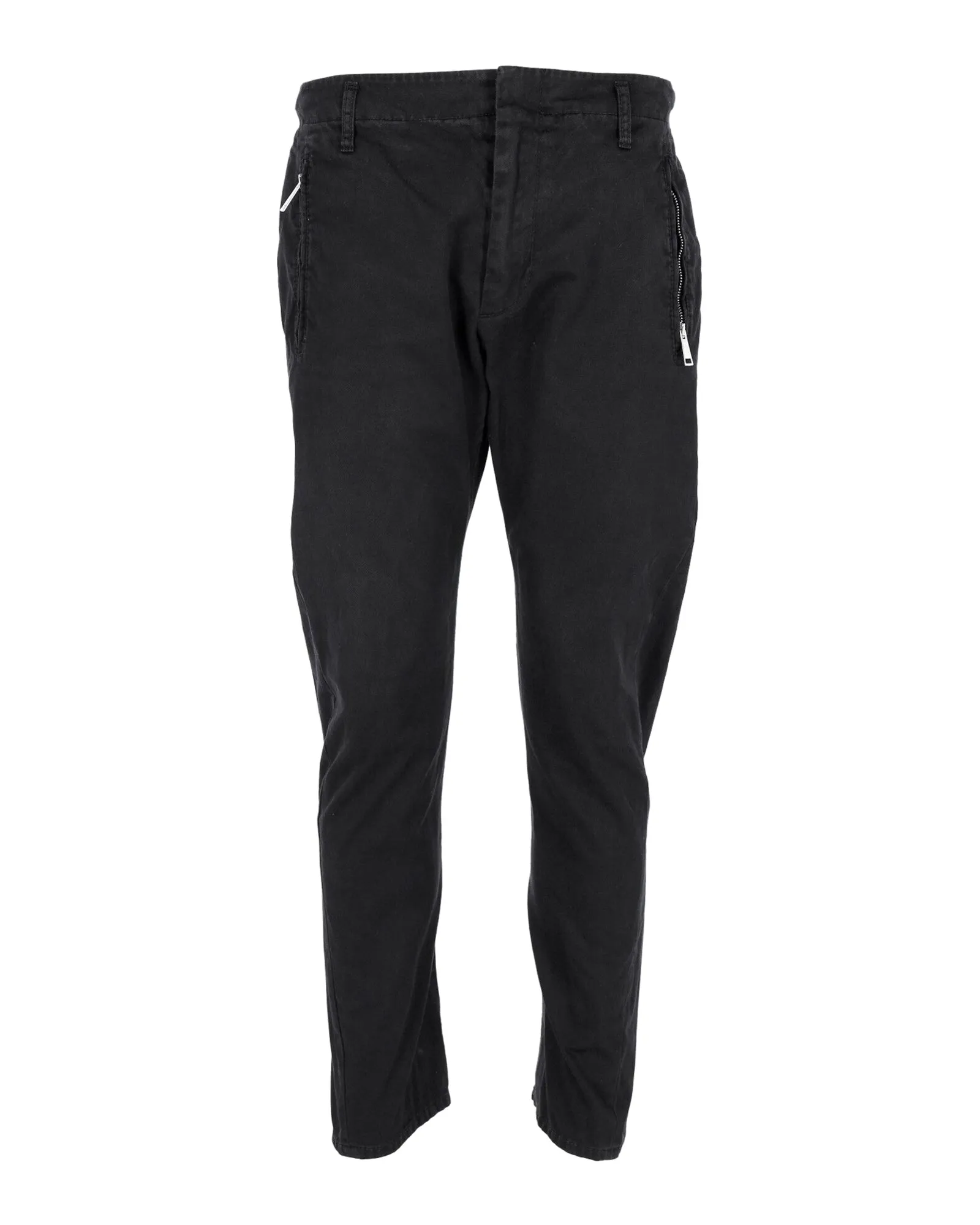 Dsquared2 Zipped Pocket Jeans in Black Cotton