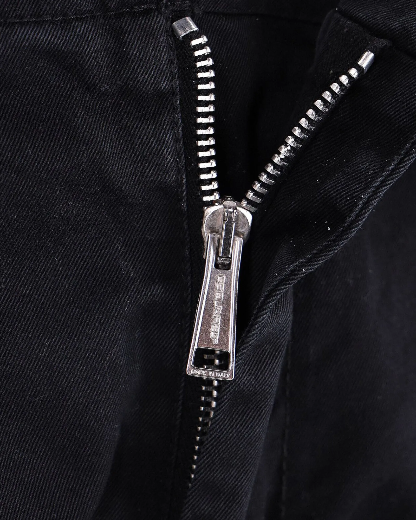 Dsquared2 Zipped Pocket Jeans in Black Cotton