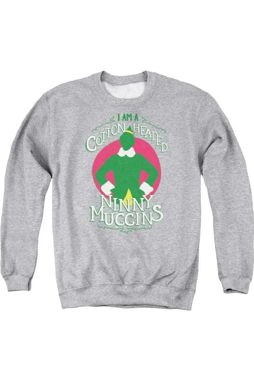 Elf Cotton Headed Adult Crewneck Sweatshirt