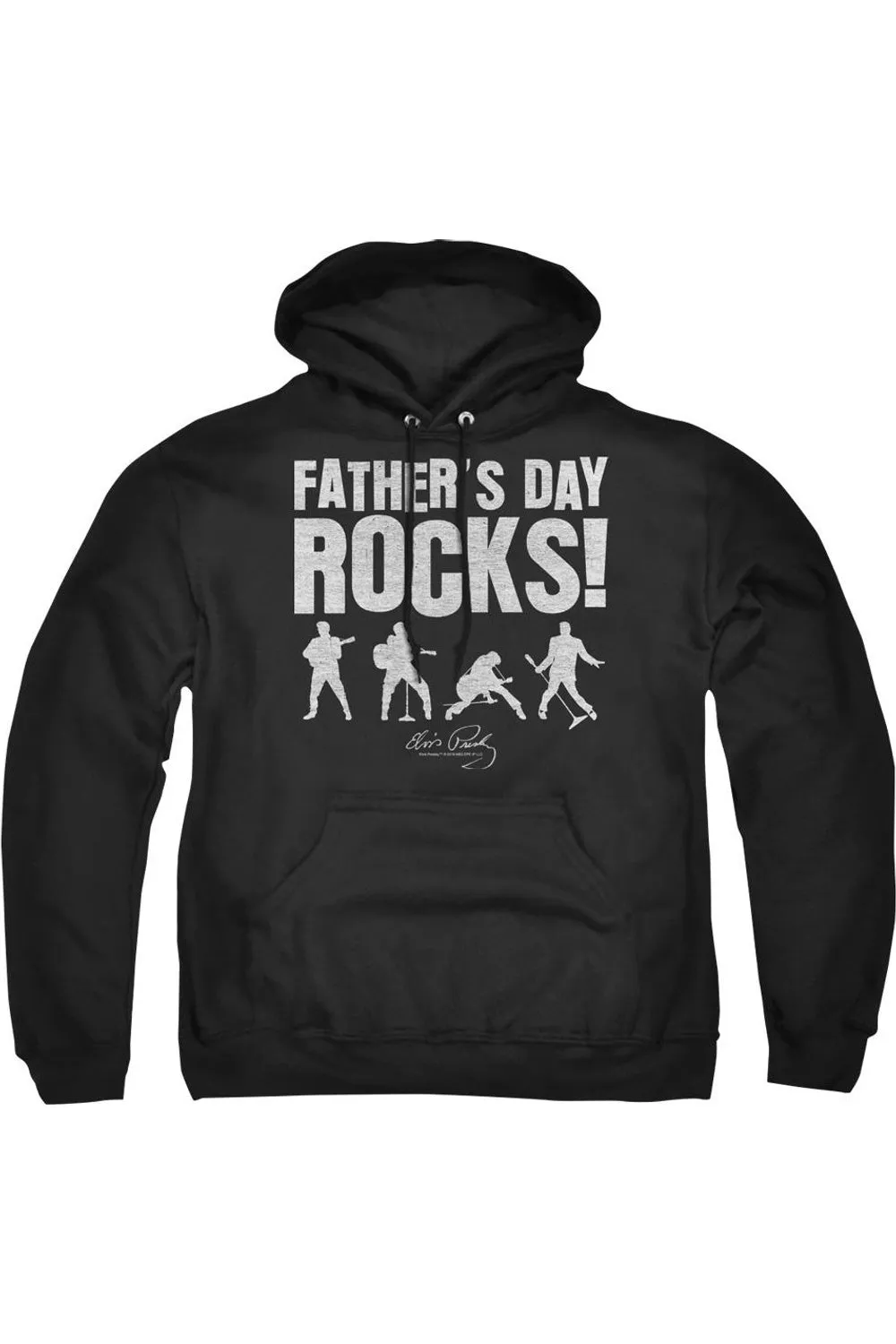 Elvis Presley Fathers Day Rocks Adult Pull Over Hoodie