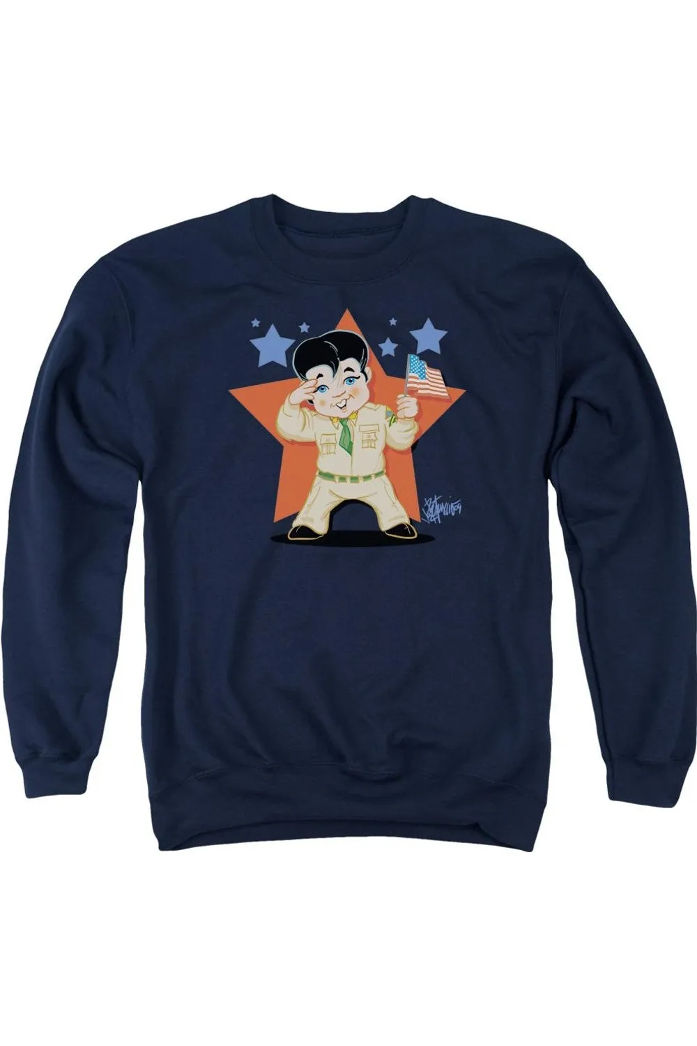 Elvis Presley Lil G I Adult Crewneck Sweatshirt