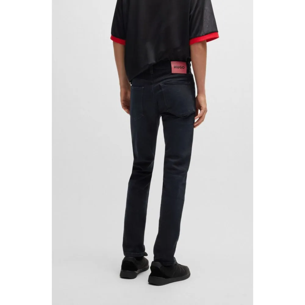 Extra-slim-fit jeans in blue-black stretch denim