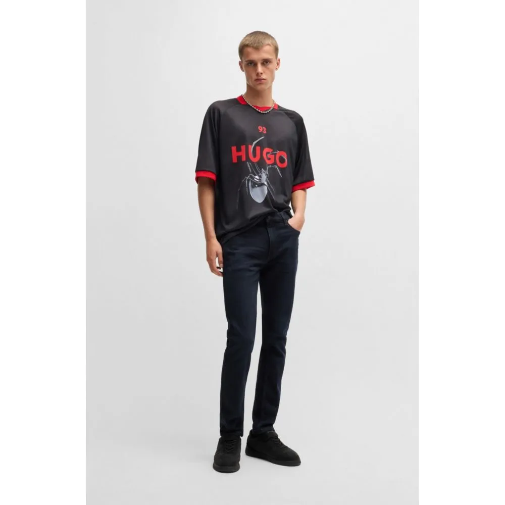 Extra-slim-fit jeans in blue-black stretch denim