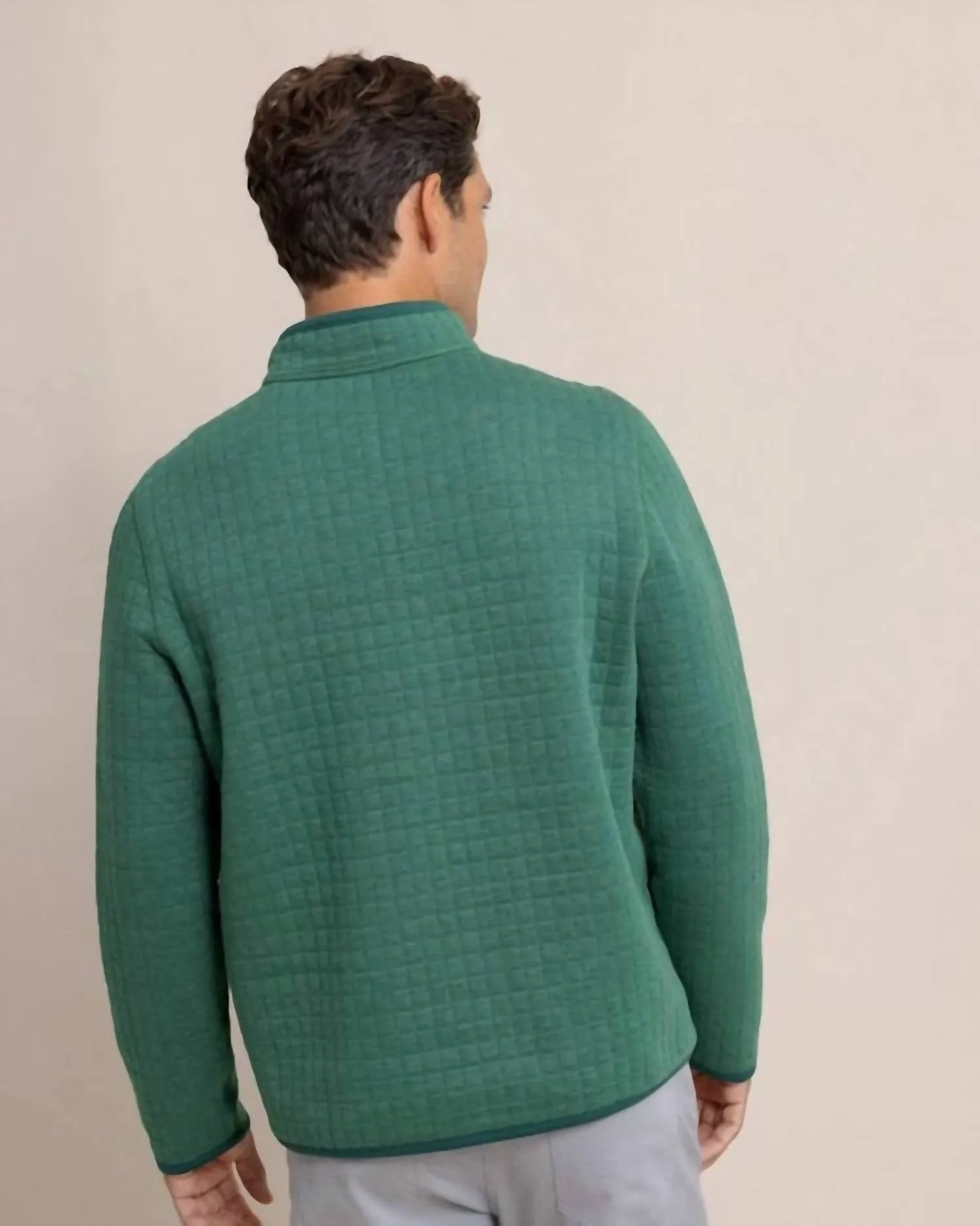 Fairwood Reversible Quarter Zip In Salt Meadow