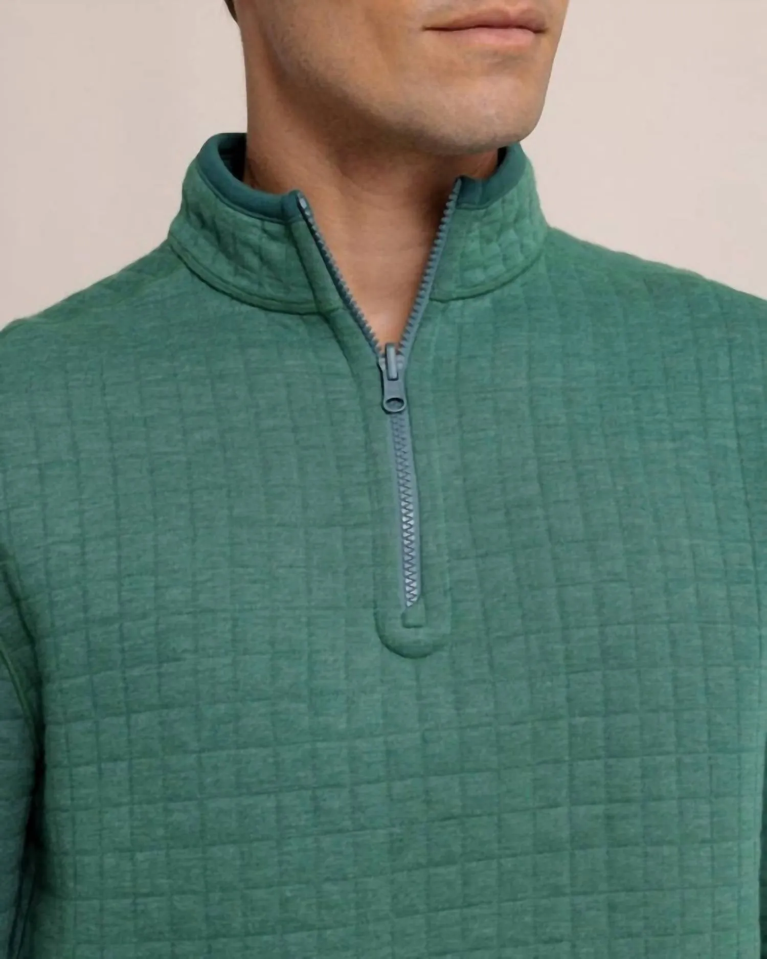 Fairwood Reversible Quarter Zip In Salt Meadow