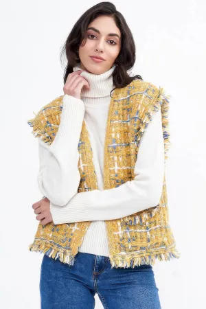 FASHNZFAB Plaid Tweed Vest