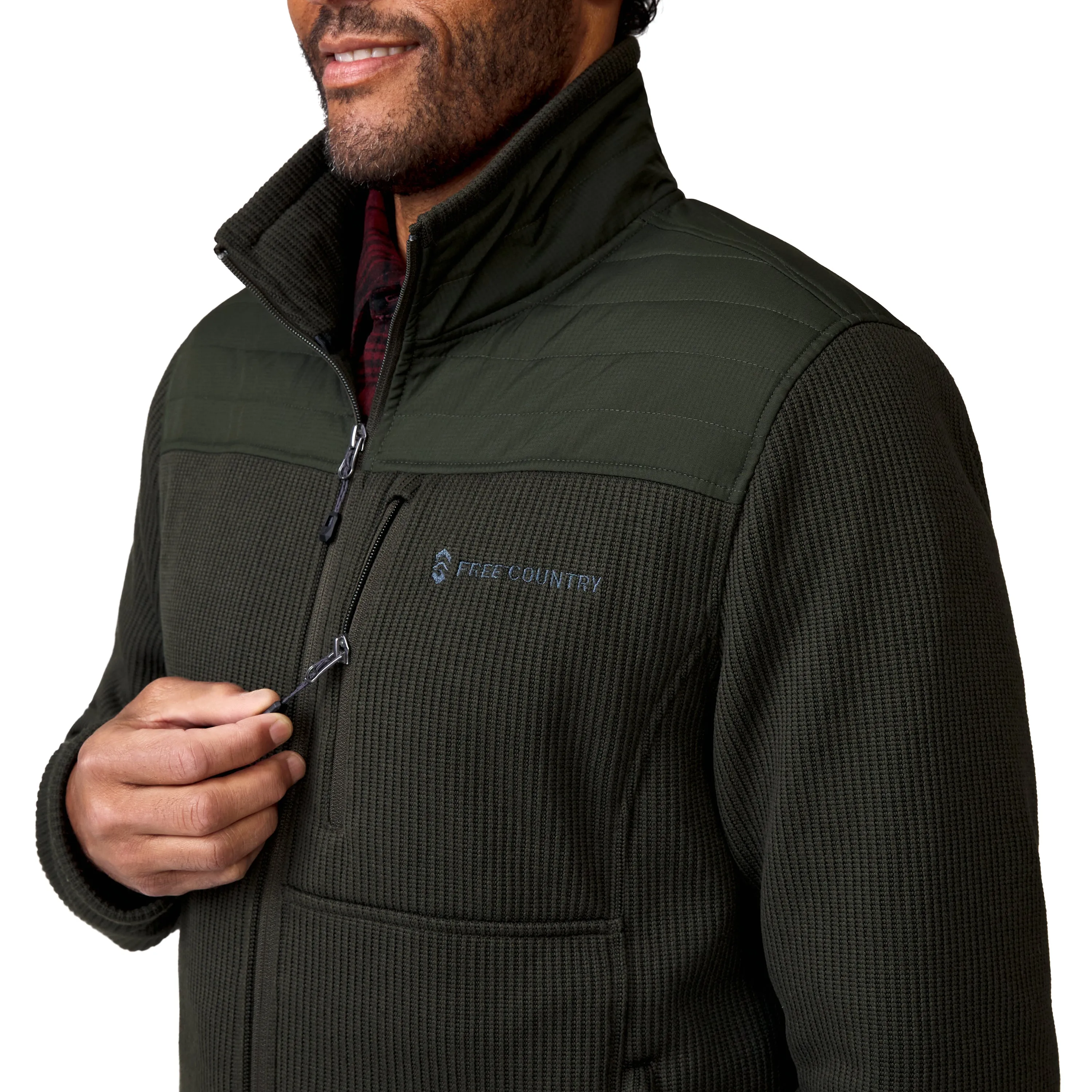 Free Country Men's Chayote Cable Fleece Jacket
