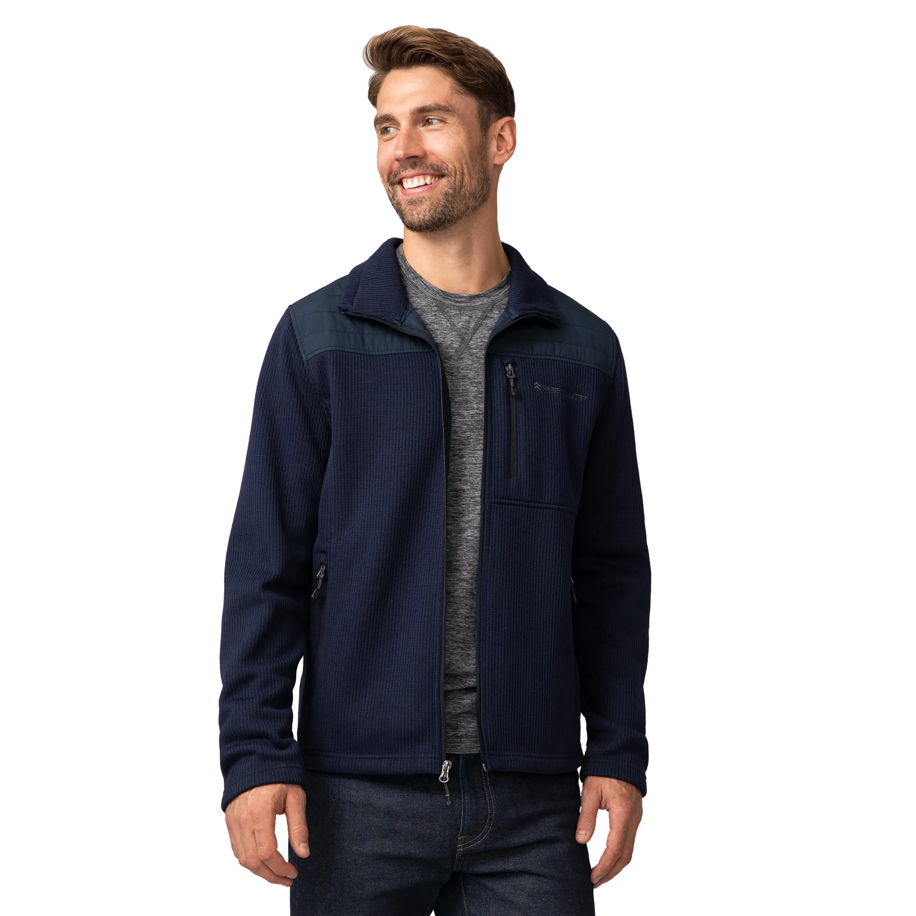 Free Country Men's Chayote Cable Fleece Jacket