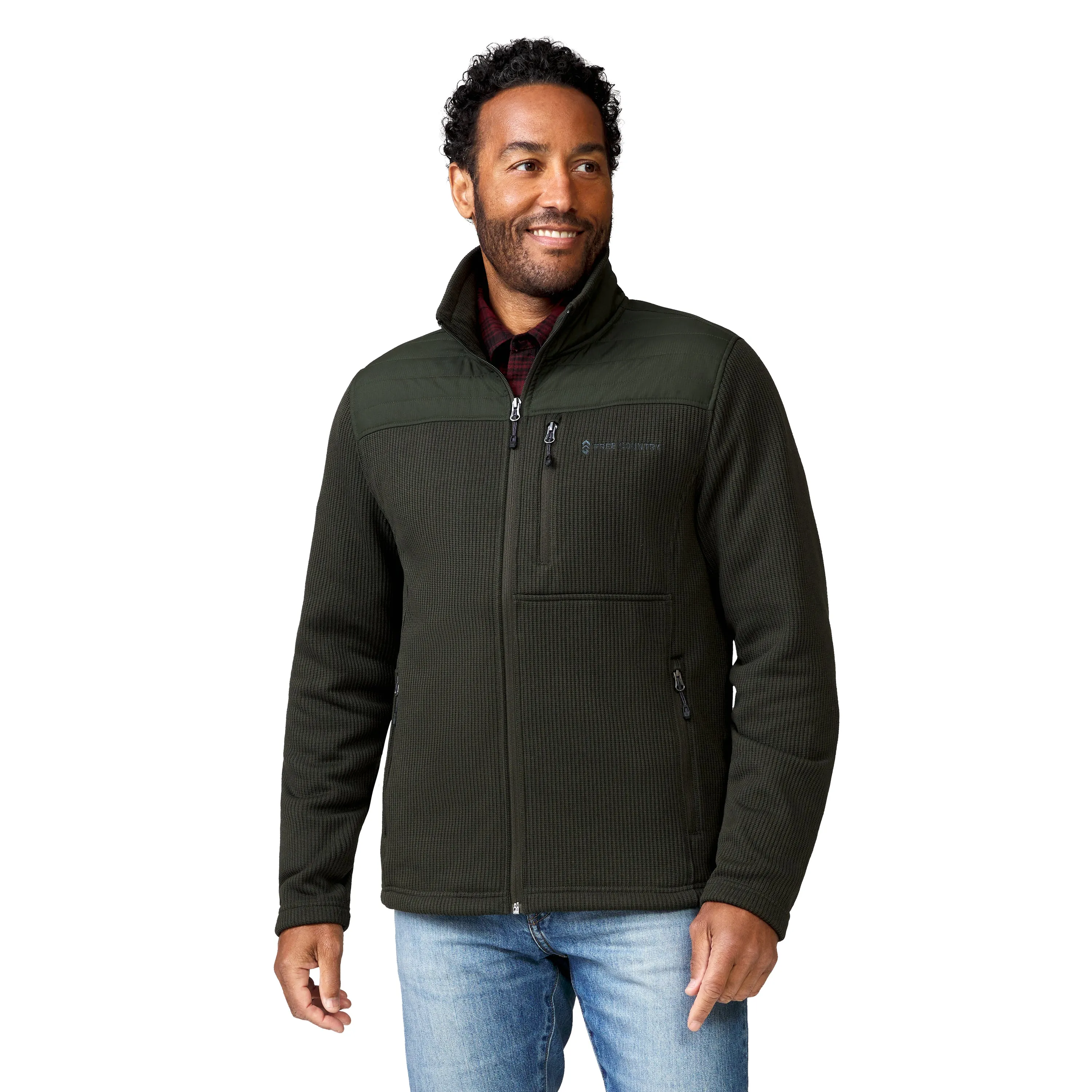 Free Country Men's Chayote Cable Fleece Jacket