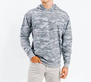 French Terry Hoodie In Grey Camo