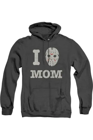 Friday The 13th Mommas Boy Adult Heather Hoodie / Hooded Sweatshirt
