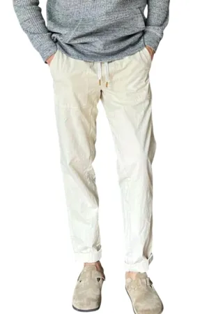 Furlough Pant Herringbone Stripe In Off White