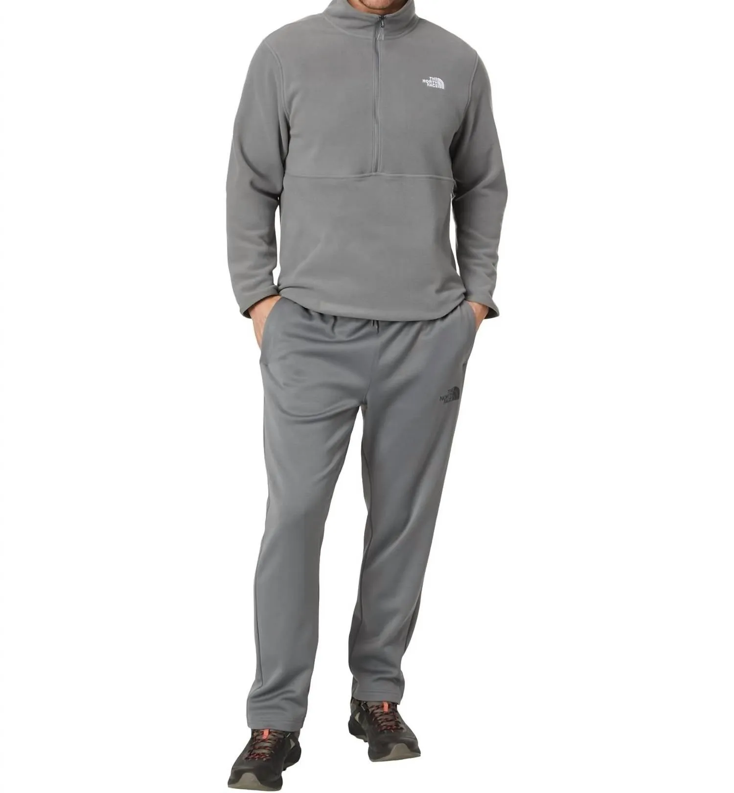 Glacier Fleece 1/2 Zip Jacket In Smoked Pearl