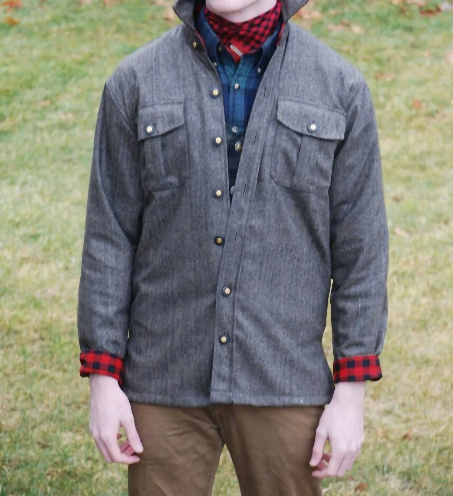 Gunnison Harris Jac Shirt In Grey Tweed