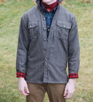Gunnison Harris Jac Shirt In Grey Tweed