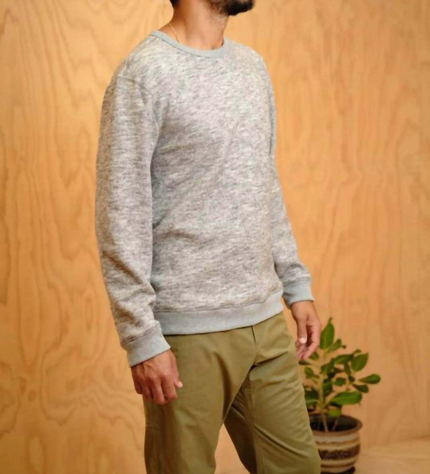 Heathered Crew In Gray