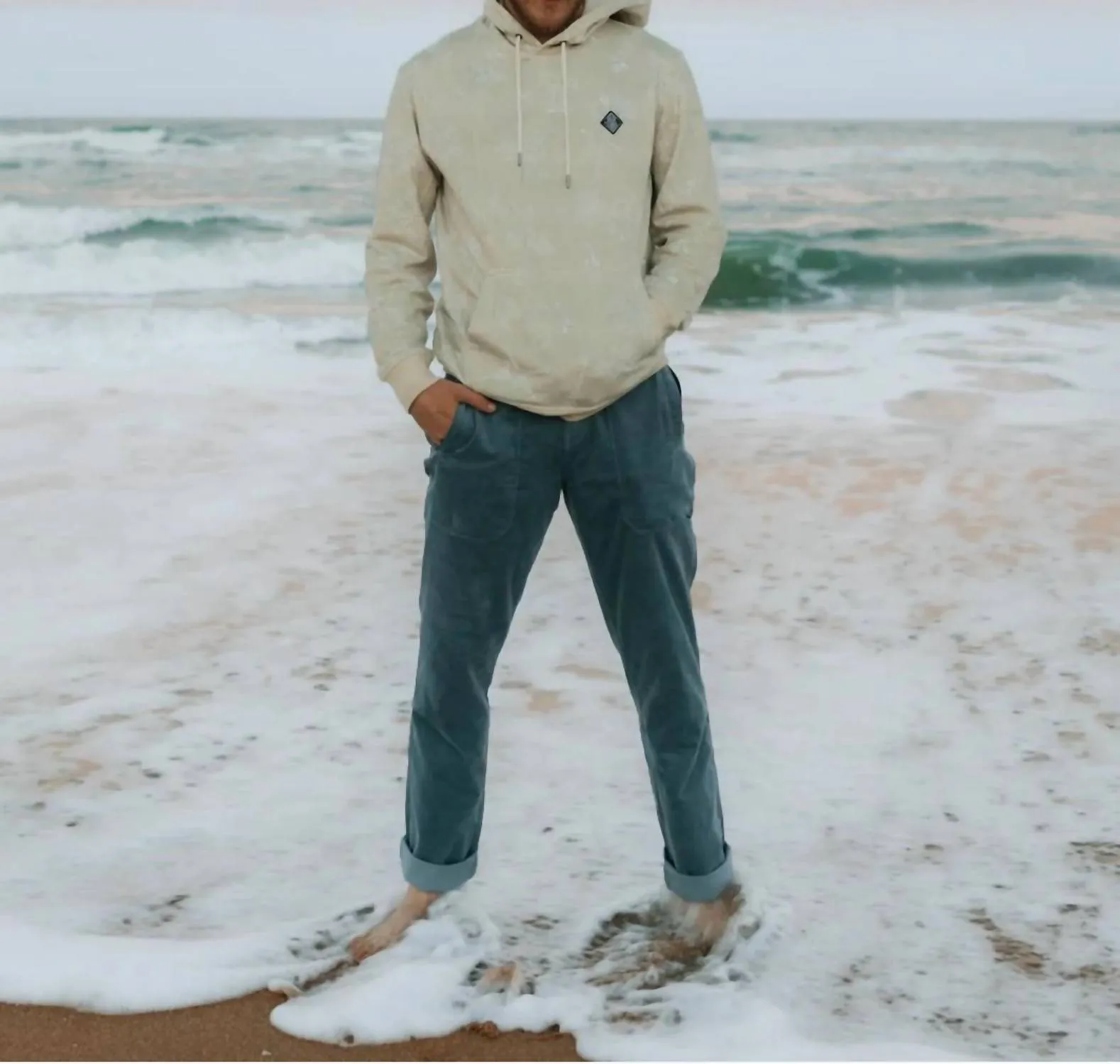 Helsinki Cotton Hoodie In Beige