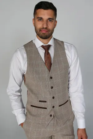 Holland Tweed Check Waistcoat