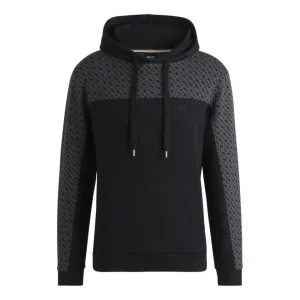 Hoodie with monogram pattern