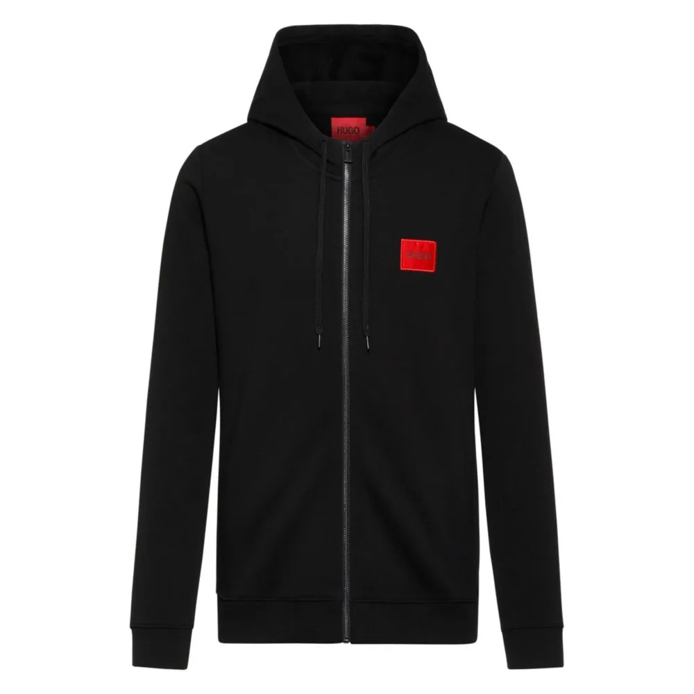 HUGO BOSS - Zip Through Sweatshirt In Terry Cotton With Logo Patch