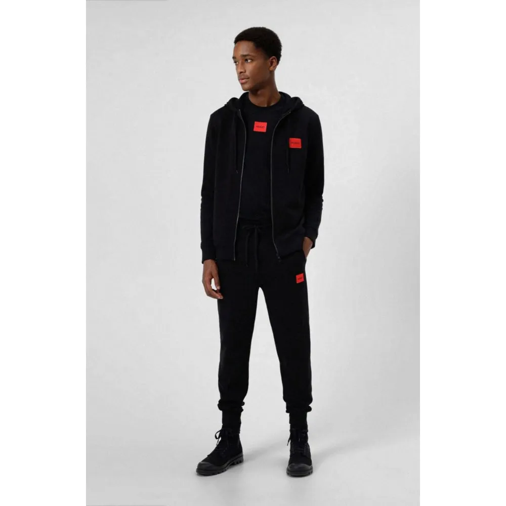 HUGO BOSS - Zip Through Sweatshirt In Terry Cotton With Logo Patch
