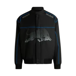 HUGO x RB water-repellent jacket with degradé bull graphic