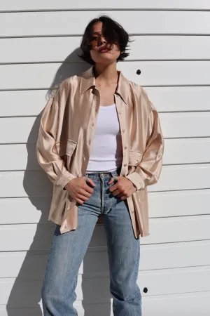 Knox Stripe Shirt Beige
