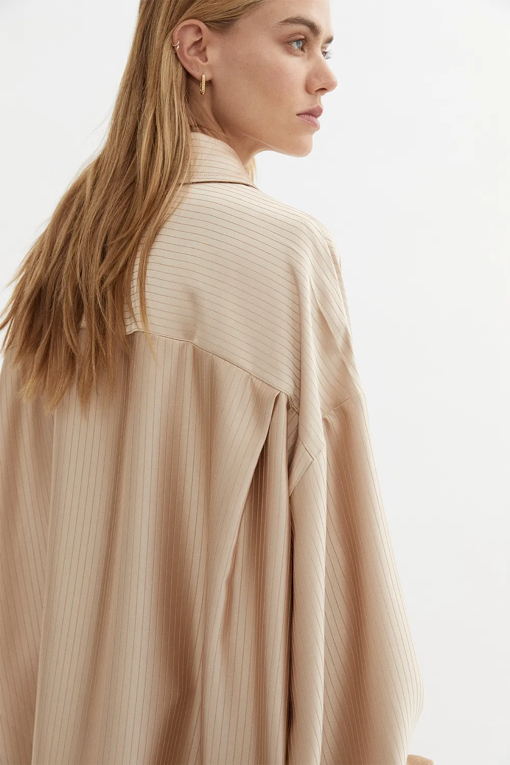Knox Stripe Shirt Beige