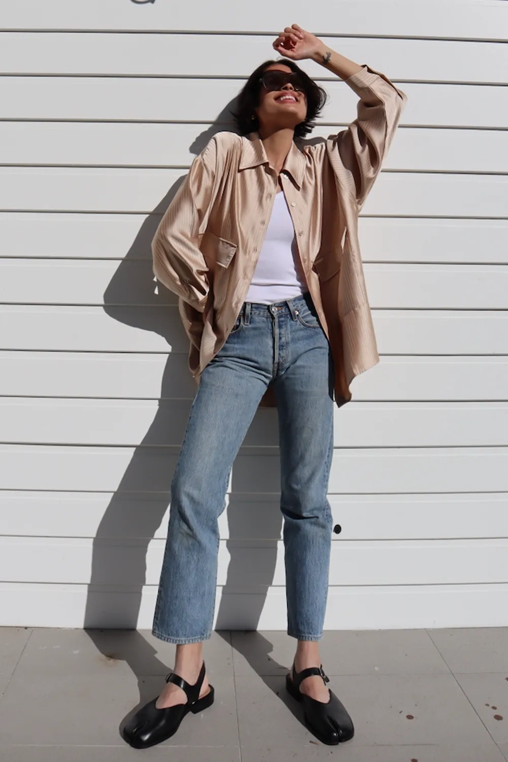 Knox Stripe Shirt Beige
