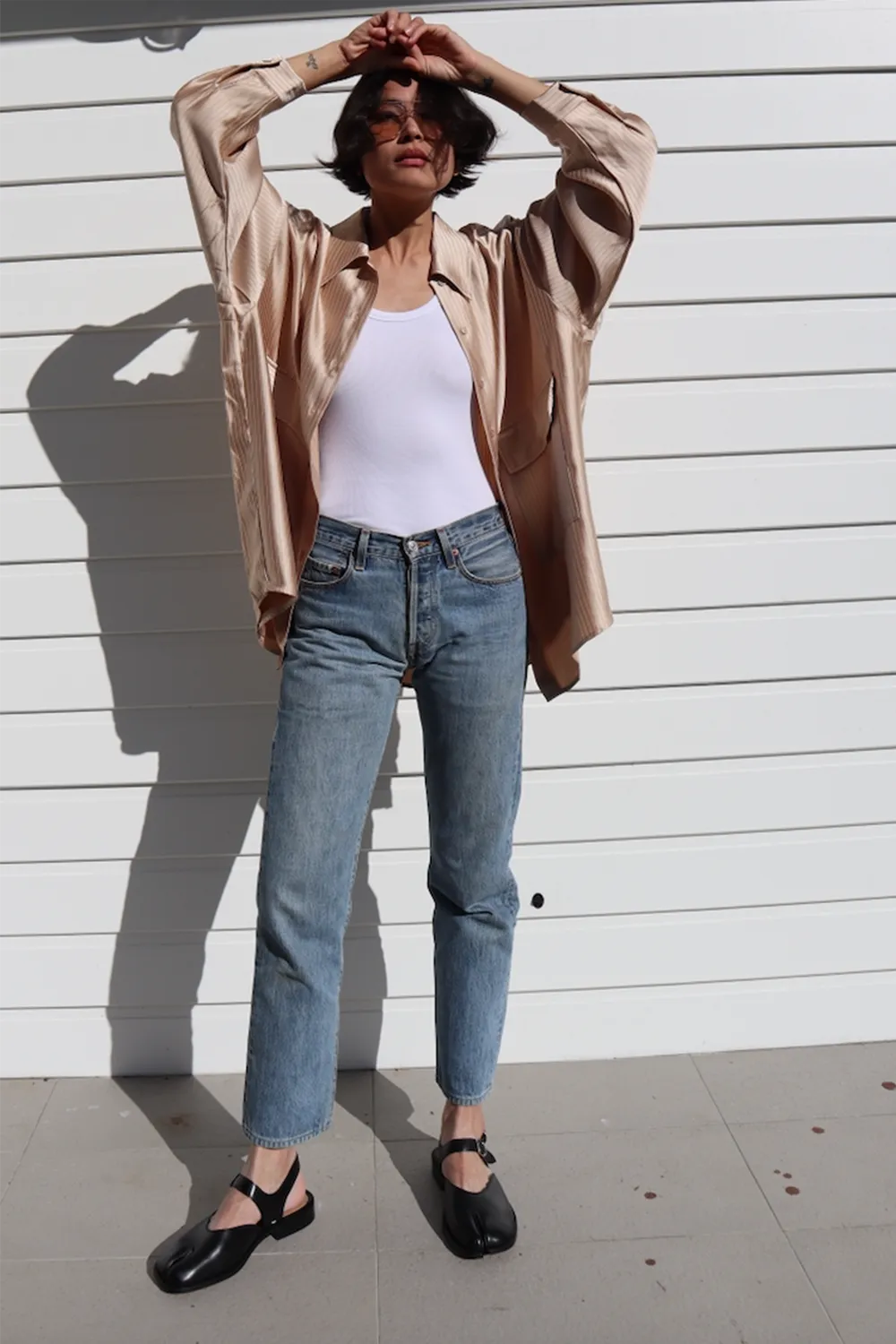 Knox Stripe Shirt Beige